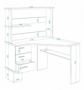 Стол компьютерный Домино СД-45 в Советском - sovetskiy.mebel24.online | фото 2