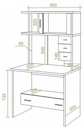 Стол компьютерный Домино СК-10М в Советском - sovetskiy.mebel24.online | фото 2