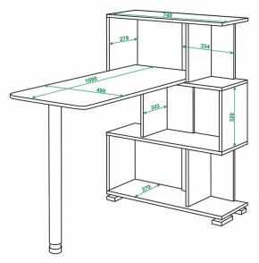 Стол компьютерный Домино СЛ-5-3СТ в Советском - sovetskiy.mebel24.online | фото 2