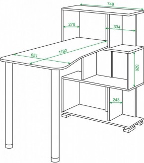 Стол компьютерный Домино СЛ-5-3СТ-2 в Советском - sovetskiy.mebel24.online | фото 2