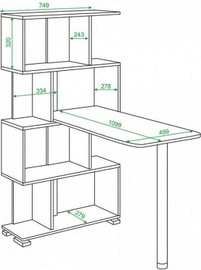 Стол компьютерный Домино СЛ-5-4СТ в Советском - sovetskiy.mebel24.online | фото 2