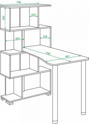 Стол компьютерный Домино СЛ-5-4СТ-2 в Советском - sovetskiy.mebel24.online | фото 2