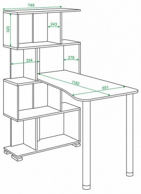 Стол компьютерный Домино СЛ-5-4СТ-2 в Советском - sovetskiy.mebel24.online | фото 2