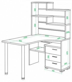 Стол компьютерный Домино СР-132-140 в Советском - sovetskiy.mebel24.online | фото 2