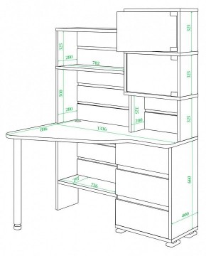 Стол компьютерный Домино СР-322 в Советском - sovetskiy.mebel24.online | фото 2