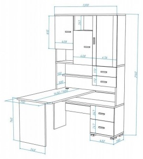 Стол компьютерный Домино СР-620/140 в Советском - sovetskiy.mebel24.online | фото 2