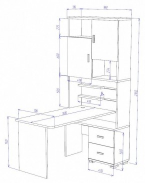 Стол компьютерный Домино СР-720/140 в Советском - sovetskiy.mebel24.online | фото 2