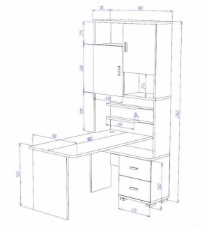 Стол компьютерный Домино СР-720/180 в Советском - sovetskiy.mebel24.online | фото 2