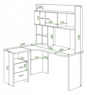 Стол компьютерный Нельсон Lite СКЛ-Угл130+НКЛХ-130 в Советском - sovetskiy.mebel24.online | фото 2