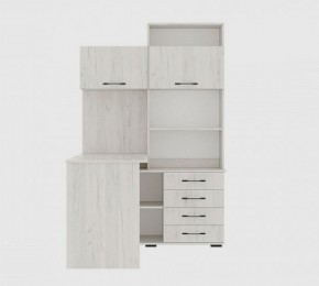 Стол компьютерный "ПКС-11" ЛЕВЫЙ (дуб крафт белый) в Советском - sovetskiy.mebel24.online | фото 3