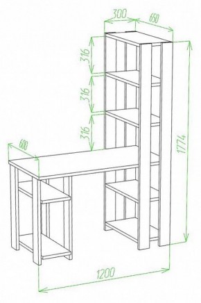 Стол компьютерный Slim СТН-180/120 в Советском - sovetskiy.mebel24.online | фото 2