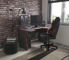 Стол компьютерный ВАРДИГ K1 120x82, антрацит/красный в Советском - sovetskiy.mebel24.online | фото 4