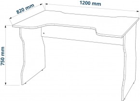 Стол компьютерный ВАРДИГ K1 120x82, антрацит/лайм в Советском - sovetskiy.mebel24.online | фото 3