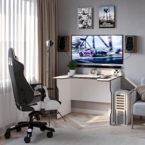 Стол компьютерный ВАРДИГ K2 100x82, белый/черный в Советском - sovetskiy.mebel24.online | фото 4