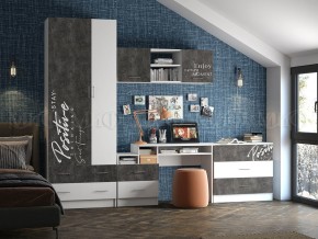 ВЕГА NEW Позитив Стол компьютерный (Бетон темный/белый) в Советском - sovetskiy.mebel24.online | фото 2