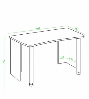 Стол офисный Домино Лайт СКЛ-Софт140 в Советском - sovetskiy.mebel24.online | фото 2