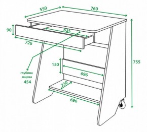 Стол письменный Домино Нельсон СК-7 в Советском - sovetskiy.mebel24.online | фото 2