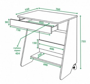 Стол письменный Домино СК-7 в Советском - sovetskiy.mebel24.online | фото 2