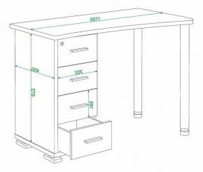 Стол письменный Домино СКМ-50 в Советском - sovetskiy.mebel24.online | фото 6