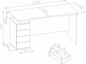 Стол письменный КСТ-105 в Советском - sovetskiy.mebel24.online | фото