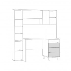 Стол рабочий 12.95 N Комфорт (Дуб сонома, Сатин 7045 PE) в Советском - sovetskiy.mebel24.online | фото 3