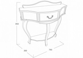 Стол туалетный Джульетта в Советском - sovetskiy.mebel24.online | фото 2