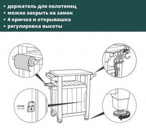Столик для барбекю 105л (Unity 105L) коричневый в Советском - sovetskiy.mebel24.online | фото 5