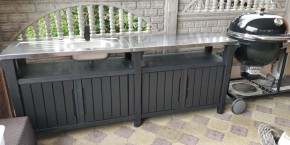 Столик для барбекю 415 Л (Unity Chef 415 L) графит в Советском - sovetskiy.mebel24.online | фото 1