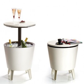 Столик-холодильник COOL BAR крем-шоколад в Советском - sovetskiy.mebel24.online | фото 1