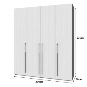 СТОУН С41 Шкаф 4-х створчатый с ящиками (анкор темный/анкор светлый) в Советском - sovetskiy.mebel24.online | фото 2