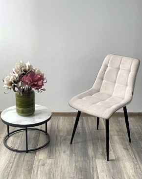 Стул CHIC HE622-01/ HE622-05 топленое молоко, ткань/ черный каркас М-City в Советском - sovetskiy.mebel24.online | фото 3