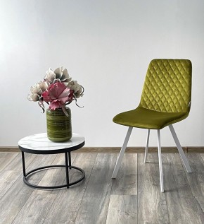 Стул DAIQUIRI BLUVEL-75 OLIVA / белый каркас, велюр М-City в Советском - sovetskiy.mebel24.online | фото 3