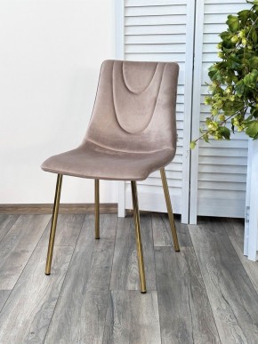 Стул ELLI BLUVEL-40 Бежевый, велюр / золотой каркас М-City в Советском - sovetskiy.mebel24.online | фото 4