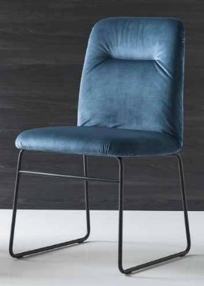 Стул GRETA CB/1904 MET.P15 MATT BLACK/ VENICE S0J OCEAN BLUE в Советском - sovetskiy.mebel24.online | фото