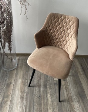 Стул HERMAN 360 град. БЕЖЕВЫЙ #5, велюр / черный каркас М-City в Советском - sovetskiy.mebel24.online | фото 2