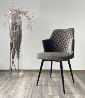 Стул HERMAN 360 град. ГРАФИТ #14, велюр / черный каркас М-City в Советском - sovetskiy.mebel24.online | фото 2