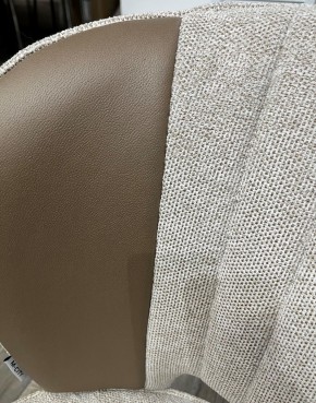 Стул HERMES WZ2042-02 светло-бежевый фактурный велюр/ HK017-31 серо-коричневый PU, М-City в Советском - sovetskiy.mebel24.online | фото 2