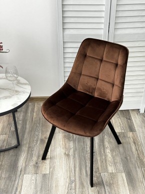 Стул ONION G062-10 шоколадный, велюр/ черный каркас М-City в Советском - sovetskiy.mebel24.online | фото 2