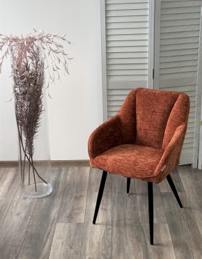 Стул REFLET 3018-09 терракотовый, шенилл / черный каркас, ®DISAUR в Советском - sovetskiy.mebel24.online | фото 3
