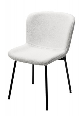 Стул RIYA UF992-01 Белый, teddy / черный каркас М-City в Советском - sovetskiy.mebel24.online | фото 1