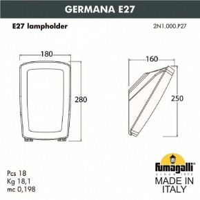 Светильник на штанге Fumagalli Germana 2N1.000.000.AYF1R в Советском - sovetskiy.mebel24.online | фото 3