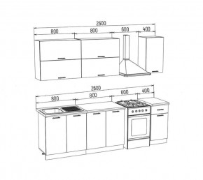 ТЕХНО Кухонный гарнитур 2,0 м Компоновка №2 в Советском - sovetskiy.mebel24.online | фото 10