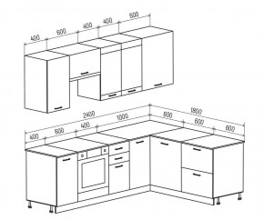 ТЕХНО Кухонный гарнитур угловой 2,4х1,8 м Компоновка №3 (Пудра софт/Угольный софт) в Советском - sovetskiy.mebel24.online | фото 3