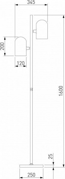 Торшер Eurosvet Bambola 01164/2 латунь в Советском - sovetskiy.mebel24.online | фото 2