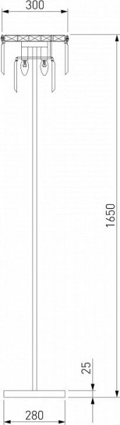 Торшер Eurosvet Elegante 01137/3 хром/прозрачный хрусталь Strotskis в Советском - sovetskiy.mebel24.online | фото 2