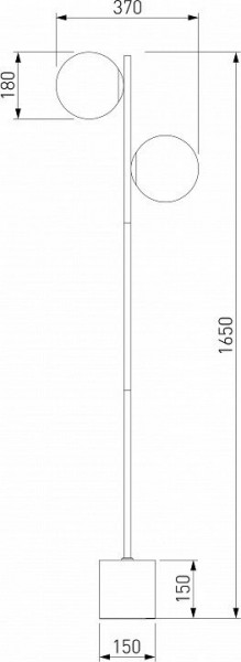 Торшер Eurosvet Marbella 01158/2 черный в Советском - sovetskiy.mebel24.online | фото 3