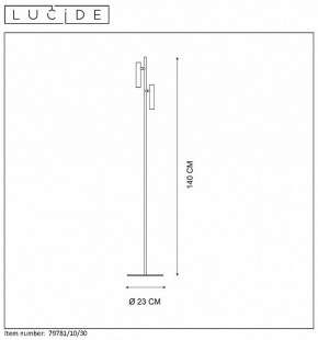 Торшер Lucide Philon 79781/10/30 в Советском - sovetskiy.mebel24.online | фото 4