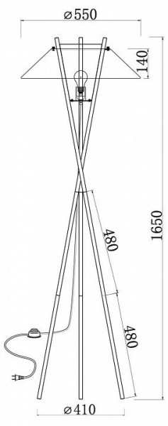 Торшер Maytoni Bastone MOD006FL-01B в Советском - sovetskiy.mebel24.online | фото 4