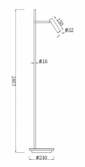 Торшер Maytoni Estudo Z010FL-L8W3K в Советском - sovetskiy.mebel24.online | фото 2