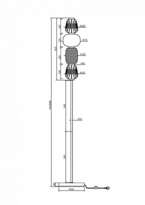 Торшер Maytoni Pattern MOD267FL-L32CH3K в Советском - sovetskiy.mebel24.online | фото 2